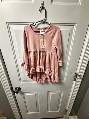 Mia Belle Girls Ruffle Dress Pink Girls 5Y NWT
